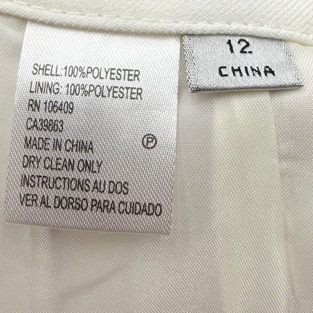 Tahari Arthur S Levine 2 Pc Skirt Suit Ivory Pearl Beaded NWT Womens 12 - Picture 10 of 16